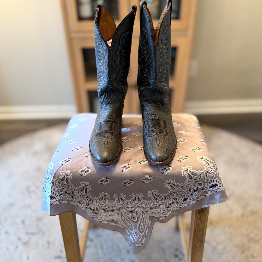 Gray Western Cowboy Boots